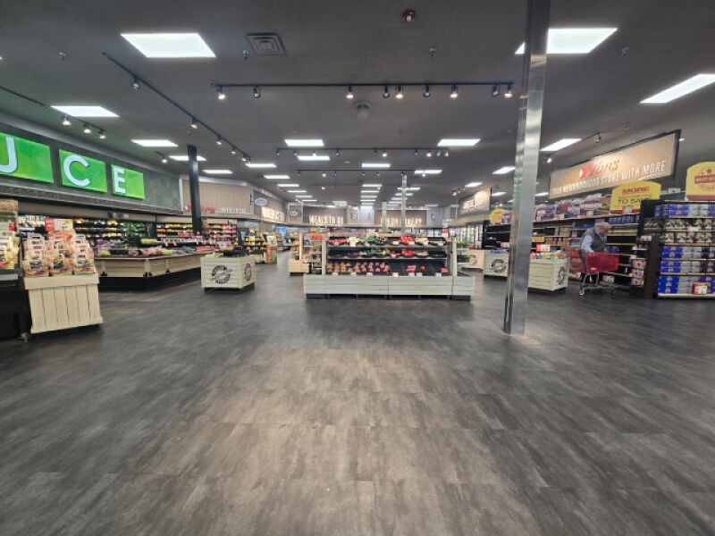 Empty produce department.