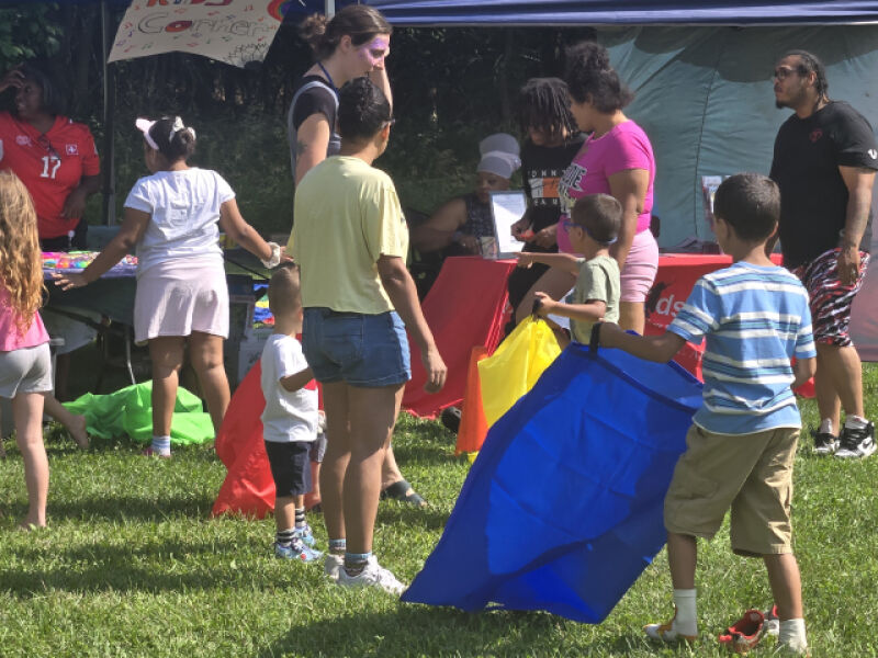 Kids play at Berme Road Park.