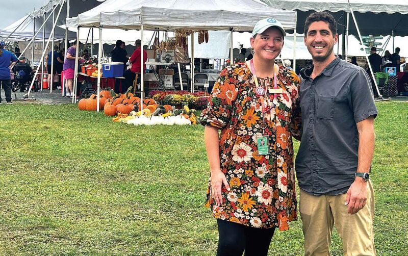 AT THE HELM The folks behind the Harvest Festival are Operations and Event Coordinator Katie Malenczack and Director of Operations Matt Palmieri.