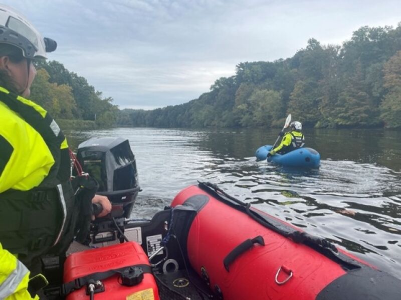 ECOs participate in swift water rescue training on Rondout Creek